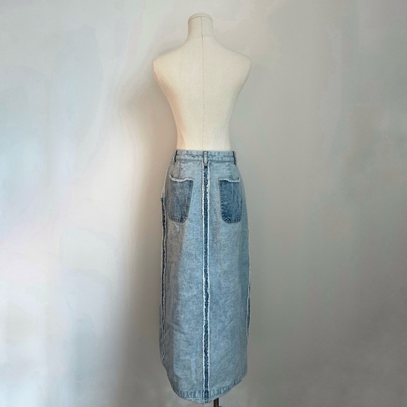 Sea New York Oona Frayed Denim Skirt Women’s Size 4 - Picture 2 of 4